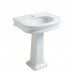 China series large single bowl single hole drill bath sink with pedestal - B01AC9Q336